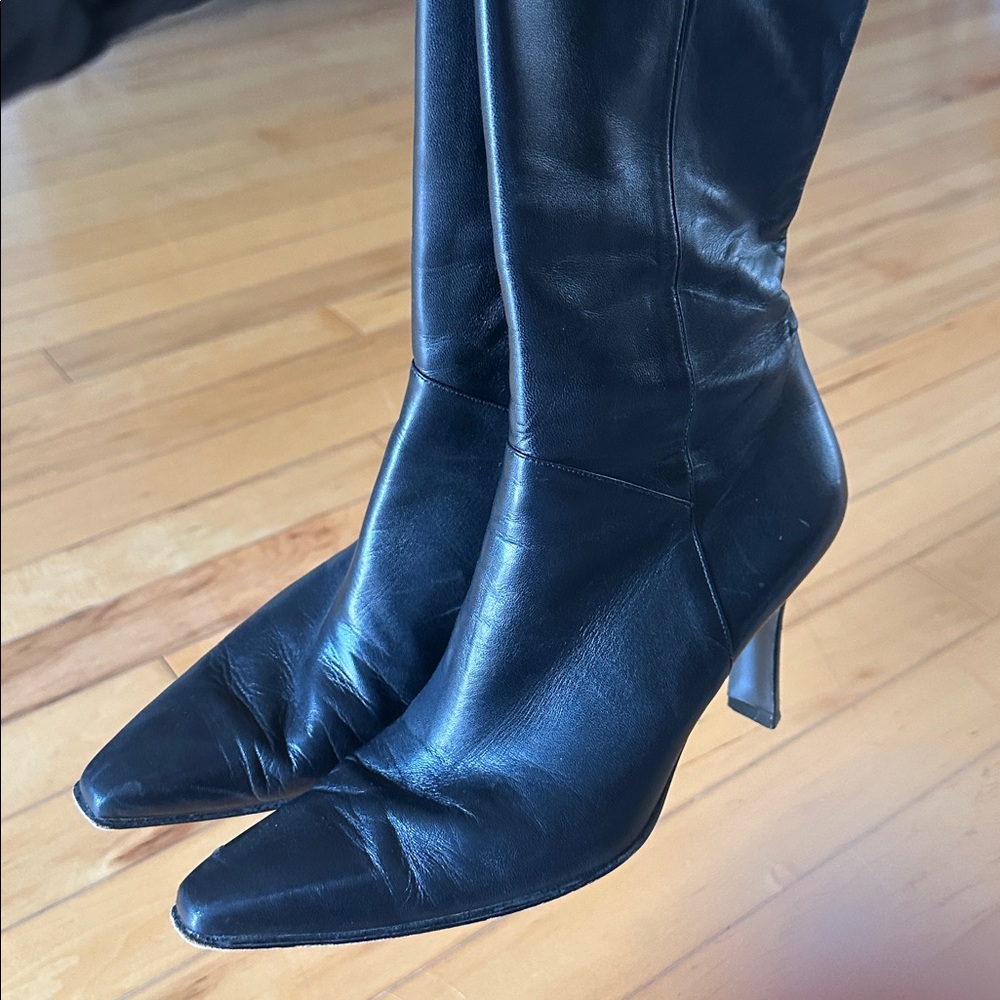Black Leather Women's Boots